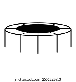 Ícone de trampolim com design simples em fundo branco