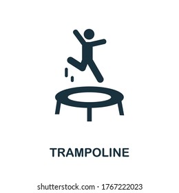 Trampoline icon. Simple element from amusement park collection. Creative Trampoline icon for web design, templates, infographics and more