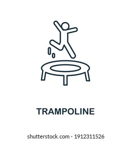 Trampoline icon. Simple element from amusement park collection. Creative Trampoline icon for web design, templates, infographics and more