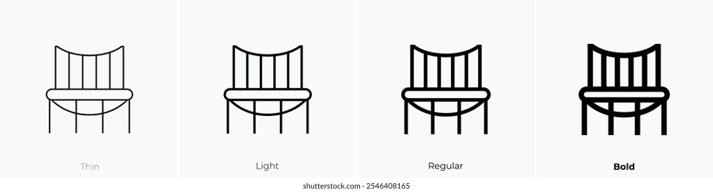 trampoline icon. Thin, Light Regular And Bold style design isolated on white background