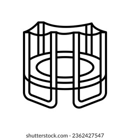 Trampoline icon in vector. Illustration
