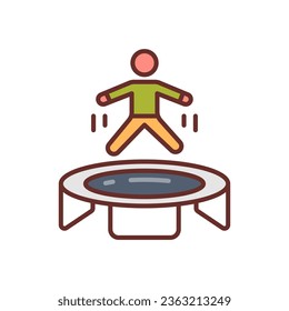 Trampoline icon in vector. Illustration