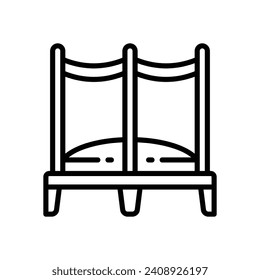 trampoline icon. vector line icon for your website, mobile, presentation, and logo design.