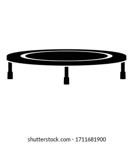 Salto de trampolín para el icono de rebote imagen vectorial de color negro ilustración de estilo plano