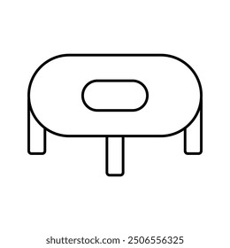 Trampoline line icon editable stroke vector object