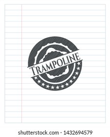 Trampoline pencil effect. Vector Illustration. Detailed.