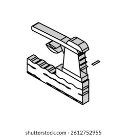trampoline pool isometric icon vector. trampoline pool sign. isolated symbol illustration