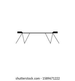 Trampoline sign on a white background
