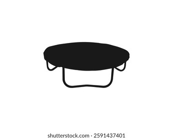 Trampoline silhouette icon with simple and modern design. Trampoline Icon, Sports Equipment Used For Fun. Flat vector icon for web and mobile applications. silhouette on a white background.