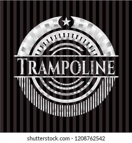 Trampoline silver shiny emblem