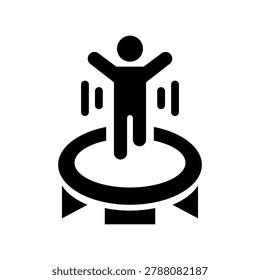 trampoline solid icon illustration vector graphic. Simple element illustration vector graphic, suitable for app, websites, and presentations isolated on white background