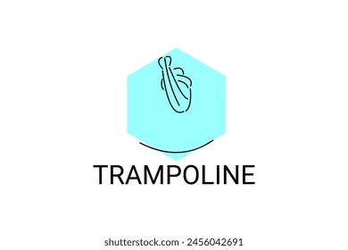 Trampoline sport vector line icon. practice trampoline. sport pictogram, vector illustration.