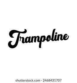 trampoline text on white background.