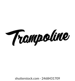 trampoline text on white background.