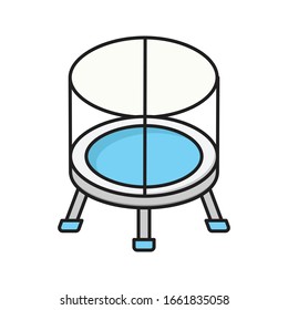 trampoline vector flat color icon 