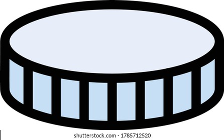 trampoline vector flat color icon 