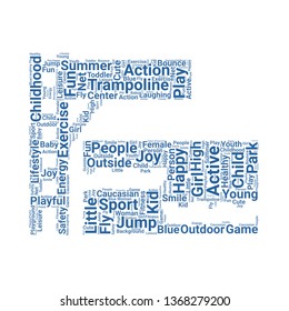 trampoline word cloud. tag cloud about trampoline