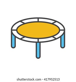 Trampolines Illustration - Flat Icon