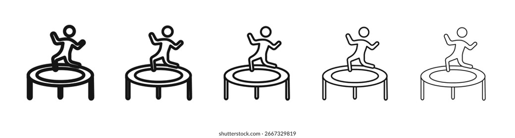 Diseño de icono de trampolín, logotipo, App, interfaz de usuario. Ilustración vectorial, EPS