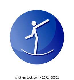 Trampolining icon. A symbol dedicated to sports and games. Vector