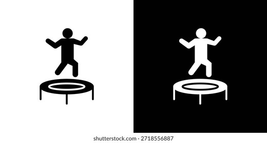 Trampolining icon vector illustration - high quality black style vector icons