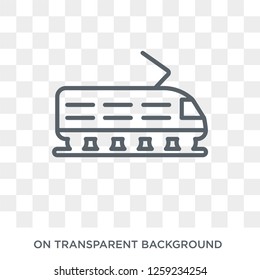 Tramway icon. Tramway design concept from Transportation collection. Simple element vector illustration on transparent background.