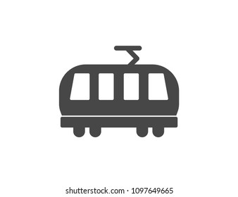 tramway icon on white background