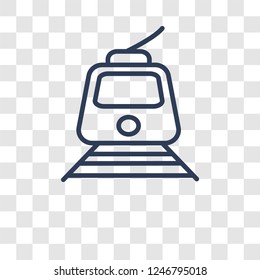 Tramway icon. Trendy Tramway logo concept on transparent background from Transportation collection