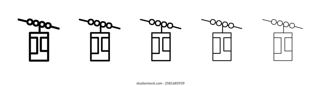 Tramway icon Vector logo sign