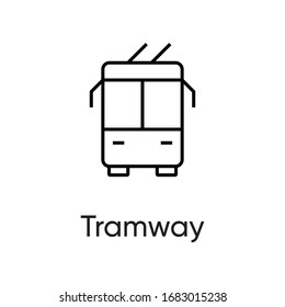 Tramway Transportation Travel Vector icon