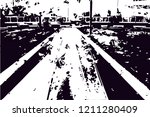 Tramway with two trams in park