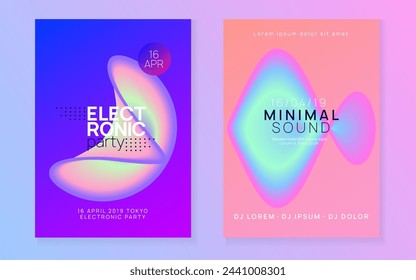 Trance Banner. Disco And Nightlife Design. Linear Neon Fest. Creative Background For Brochure Layout. Jazz Glitch For Cover. Pink And Blue Trance Banner