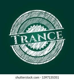 Trance chalkboard emblem. Vector Illustration. Detailed.