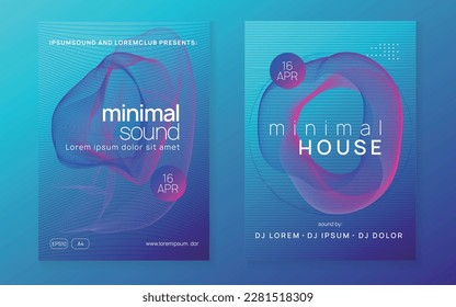 Trance event. Bright discotheque banner set. Dynamic gradient shape and line. Neon trance event flyer. Techno dj party. Electro dance music. Electronic sound. Club fest poster. 