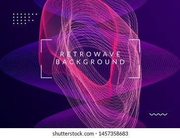 Trance event. Creative show magazine template. Dynamic fluid shape and line. Neon trance event flyer. Techno dj party. Electro dance music. Electronic sound. Club fest poster.