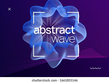 Trance event. Creative show magazine layout. Dynamic fluid shape and line. Neon trance event flyer. Techno dj party. Electro dance music. Electronic sound. Club fest poster.