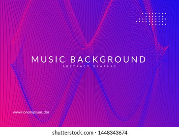 Trance event. Dynamic fluid shape and line. Trendy discotheque cover concept. Neon trance event flyer. Techno dj party. Electro dance music. Electronic sound. Club fest poster.