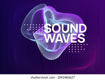 Trance event. Dynamic fluid shape and line. Wavy discotheque brochure template. Neon trance event flyer. Techno dj party. Electro dance music. Electronic sound. Club fest poster. 