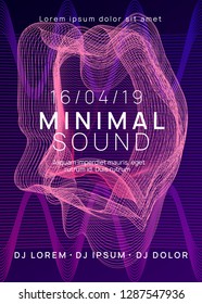 Trance event. Dynamic gradient shape and line. Minimal show magazine concept. Neon trance event flyer. Techno dj party. Electro dance music. Electronic sound. Club fest poster. 
