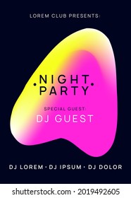 Trance Event. Electronic And Show Shape. Linear Art For Invitation. Abstract Background For Magazine Layout. Jazz Disco Banner. Pink And Yellow Trance Event