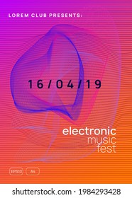 Trance event. Energy concert banner layout. Dynamic gradient shape and line. Neon trance event flyer. Techno dj party. Electro dance music. Electronic sound. Club fest poster. 