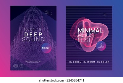 Trance event. Energy discotheque cover set. Dynamic fluid shape and line. Neon trance event flyer. Techno dj party. Electro dance music. Electronic sound. Club fest poster. 