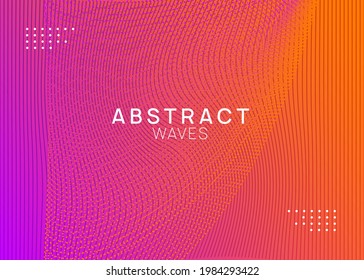 Trance event. Minimal concert banner concept. Dynamic fluid shape and line. Neon trance event flyer. Techno dj party. Electro dance music. Electronic sound. Club fest poster. 