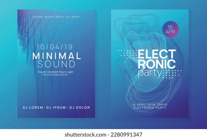 Trance event. Modern show banner set. Dynamic fluid shape and line. Neon trance event flyer. Techno dj party. Electro dance music. Electronic sound. Club fest poster. 