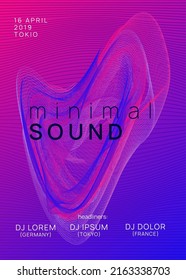 Trance event. Trendy discotheque cover concept. Dynamic gradient shape and line. Neon trance event flyer. Techno dj party. Electro dance music. Electronic sound. Club fest poster. 