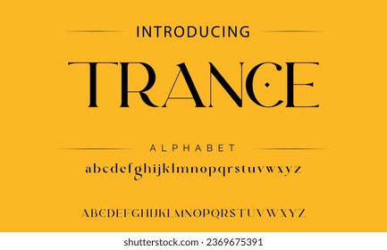 Trance luxury elegant typography vintage serif font wedding invitation logo music fashion property