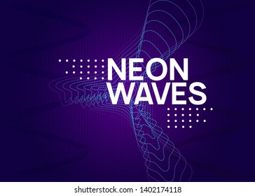 Trance party. Dynamic fluid shape and line. Commercial show cover layout. Neon trance party flyer. Electro dance music. Electronic sound. Club dj poster. Techno fest event.