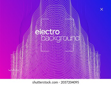 Trance party. Dynamic fluid shape and line. Futuristic discotheque cover design. Neon trance party flyer. Electro dance music. Electronic sound. Club dj poster. Techno fest event.