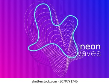 Trance party. Dynamic fluid shape and line. Energy concert invitation layout. Neon trance party flyer. Electro dance music. Electronic sound. Club dj poster. Techno fest event.
