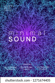 Trance party. Dynamic gradient shape and line. Curvy concert cover design. Neon trance party flyer. Electro dance music. Electronic sound. Club dj poster. Techno fest event.